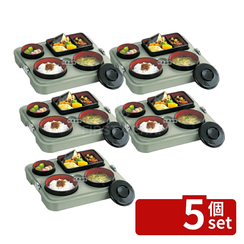 【5個セット】象印 配食用保温容器 マゴコロ便 DA-SN10 アサミドリ 335×300×H90 福祉/養育用品 No.7888400