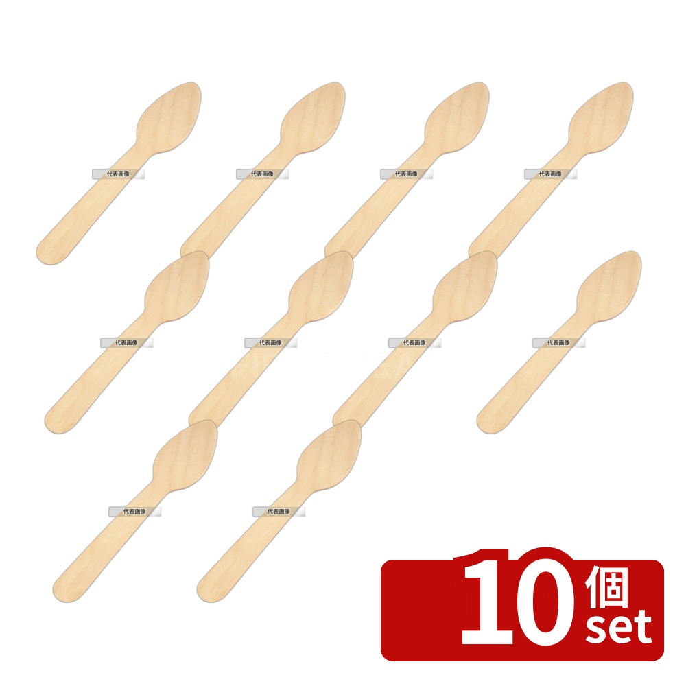 【10個セット】大黒工業 木製 使い捨てスプーン (100本入) WS-#110 全長:110 厨房消耗品 No.7834320