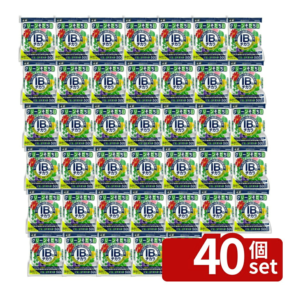 【40個セット】花ごころ IBのチカラグリーンそだちEX 500g 肥料 [4977445053907]