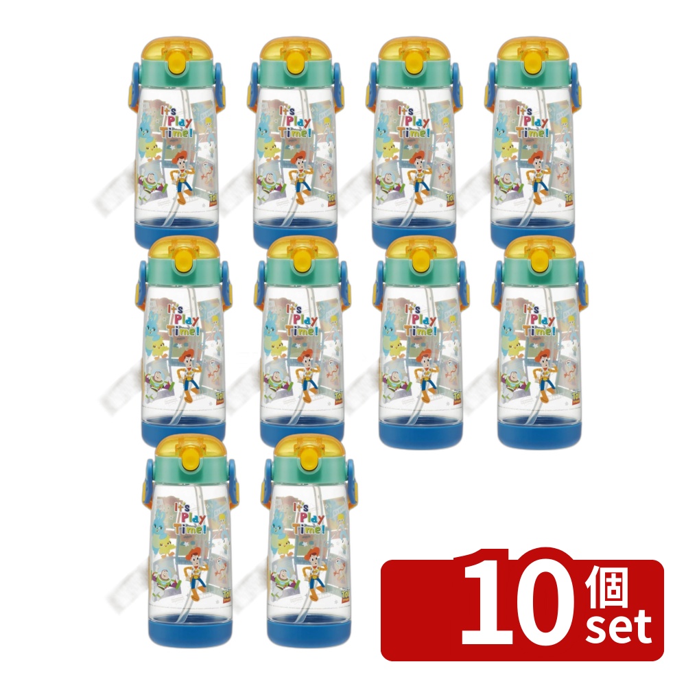 \レビュー特典有/【10個セット】スケーター ワンプッシュストローボトルトイストーリー23 | ワンプッシュストローボトル トイストーリー23 ストローボトル 子供用 水筒 キッズボトル プラ製ストローボトル ボトル 男の子 女の子 軽量水筒 ショルダーベルト付き|ファーストFACTORY