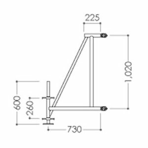 ALINCO(アルインコ) 鋼製ローリングタワー RT用部材 アウトリガー SR750(SR750U+AJ60W_S)(1個) [法人・事業所限定][送料別途お見積り]｜ファーストFACTORY