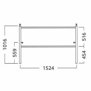 ALINCO(アルインコ)　鋼製ローリングタワー　RT用部材　手すり枠　RTAP1S　[法人限定][送料別途お見積り]