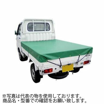 アイネット エステル帆布トラックシート　W-3　266cm×380cm　1トン～2トン車用　ワイドタイプ　山張り・平張り兼用　ゴムバンド付　：IN8086