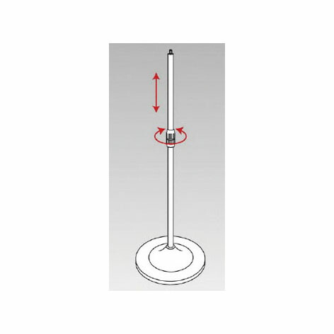 ユニット 881-65 トークナビII 伸縮式スタンド 305mmφ×680~1100mmH伸縮式 鉄(シルバー塗装仕上)|ファーストFACTORY