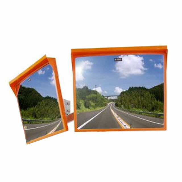 ナックKS(NAC)　アクリルカーブミラー　角型　600×800二面　壁掛用金具+二面金具付　注意板別売　[法人限定][送料別途お見積り]