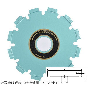 三京ダイヤモンド工業　ダイヤモンドカッター　ドライカッター　D-4.5　外径&times;内径(mm)：105&times;20　付属リング(mm)：15｜ファーストFACTORY