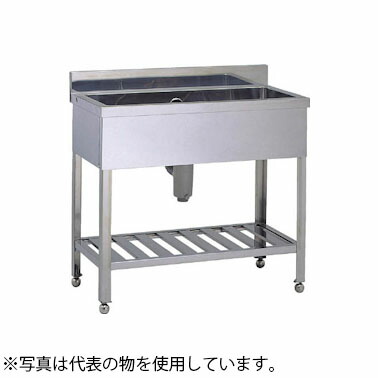 テラオカ　ステン製1槽シンク(SUS430)　1S180-60C　：10-1104-44　[法人限定][送料別途お見積り]