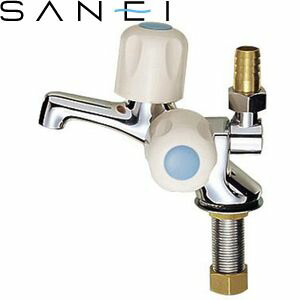 三栄水栓(SANEI)　JF504V-13　二口立水栓｜洗面所用 9,255円