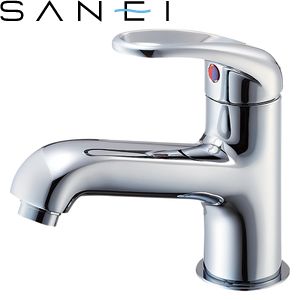 三栄水栓(SANEI)　K4710NJV-13　シングルワンホール洗面混合栓｜洗面所用　U-MIX