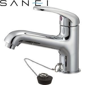 三栄水栓(SANEI)　K4710V-13-23　シングルワンホール洗面混合栓｜洗面所用　U-MIX