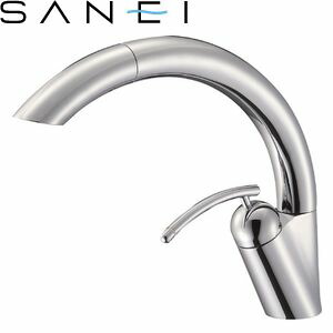 三栄水栓(SANEI)　K8790JV-13　シングルワンホールスプレー混合栓｜キッチン用　EDDIES　節水水栓
