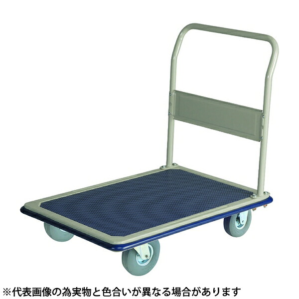 金沢車輛　NHT-302SL　大型スチール台車　ハンドル固定式　ノーパンククッションタイヤ付 [法人限定]