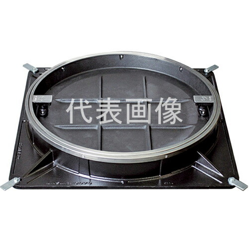 カネソウ カラー舗装用鉄蓋 MKSMR-S-6070 ハンドルなし (1064260700) 桝内径寸法：Φ600 タイル用 密閉形 充填深さ40mm T-20（グレードC） [時間指定不可]