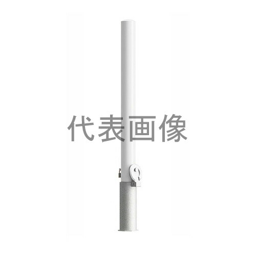カネソウ 車止め EC1085N-HDL(白) (1048243905) Φ101.6×850 色：白（焼付塗装） スチール製 脱着式 先付タイプ フックなし [時間指定不可]