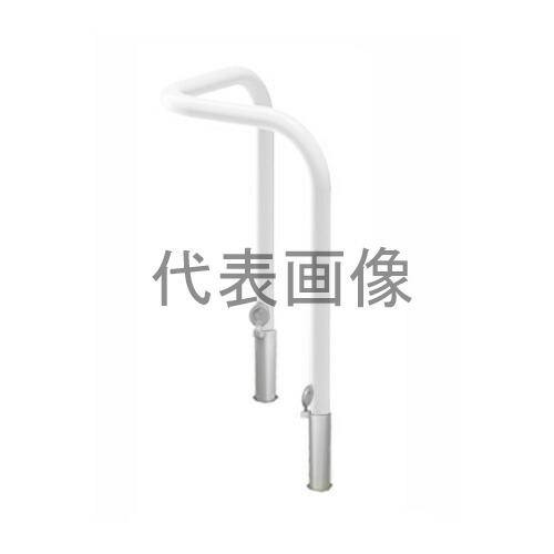 カネソウ 車止め YD6H5-HD(白) (1048426354) Φ60.5×800(H)×650(W) 色：白（焼付塗装） スチール製 脱着式 コーナー型 [時間指定不可]