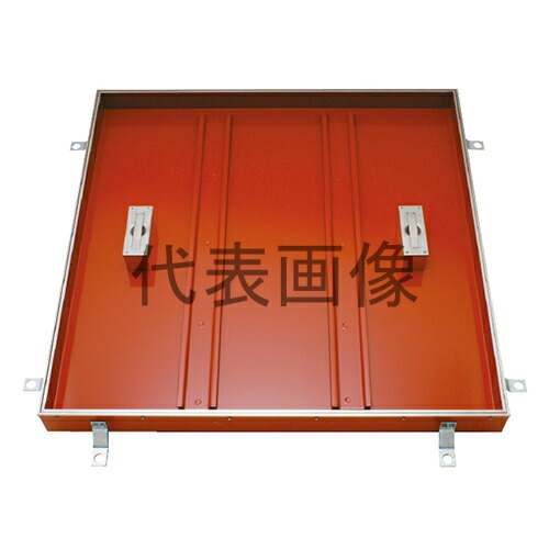 カネソウ フロアーハッチ MSST-M-450 (1060040503) 製品寸法（mm）：450×450×50 充填用（充填深さ：29mm） 屋内用 一般形 スチール製 ステンレス目地 [時間指定不可][受注生産品]