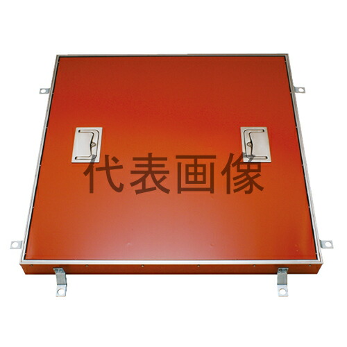 カネソウ フロアーハッチ MTSS-P-450 (1060330504) 製品寸法（mm）：450×450×50 張物用（適合床材：3mm以下） 屋内用 一般形 スチール製 ステンレス目地 [時間指定不可][受注生産品]