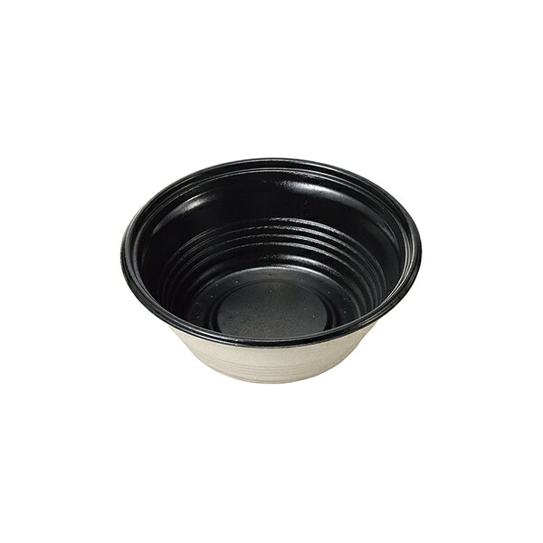 KPプラテック 丸容器本体 KMP丼170 No.54392 ブラック 450個入 容量：約600g 電子レンジ対応 [法人限定]｜ファーストFACTORY