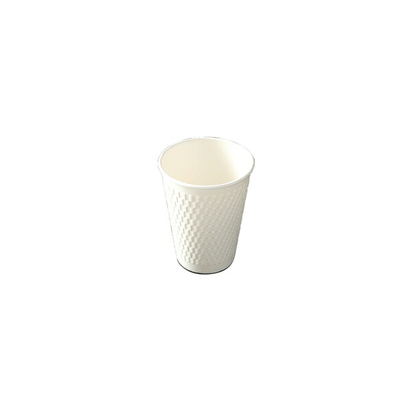 KPプラテック 二重紙コップ(エンボス) KMW-360 No.54513 ホワイト 1000個入 ホット用 飲料用ドリンクカップ [法人限定] 14,775円