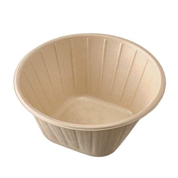 KPプラテック バガスボウル容器 KBボウル165-850 No.54739 ナチュラル 600個入 丼・麺類 容量：約850g ランチボックス 電子レンジ対応 [法人限定] 14,784円