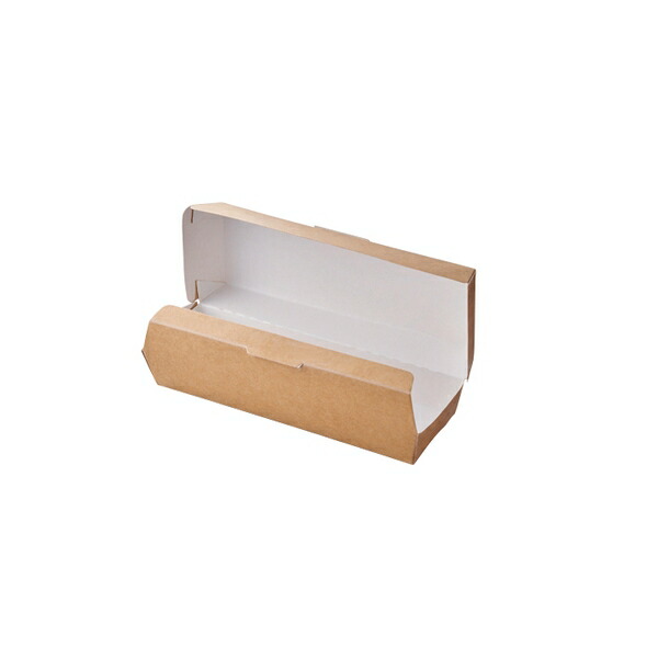 KPプラテック KLPボックス6 No.54819 ナチュラル 750個入 お弁当容器　BOX 容量約270g サンドイッチ　揚げ物 [法人限定]