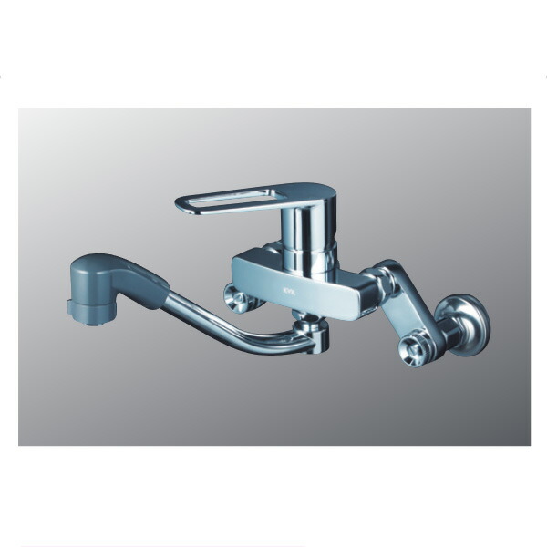 KVK（ケーブイケー）　MSK110KZERJFT 寒冷地用　楽締めソケット付シングルシャワー付混合栓（eレバー）