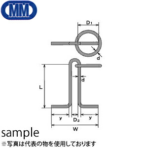 水本機械　ステンレス　係船環　MR型　品番：MR-22　1個価格　（SUS304）
