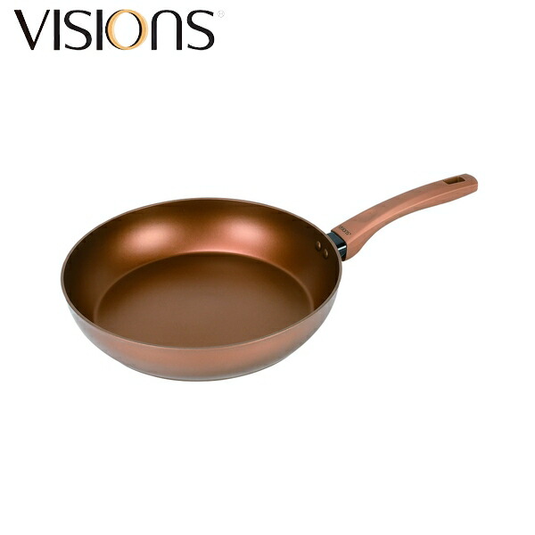 【2個セット】VISIONS（ビジョン） CP-8813 GOLD Coating IH対応フライパン28cm ゴールドカラー | フライパン IH対応 ゴールド ビジョン キッチン オール熱源 ガス火 調理用品 ガス 耐久性 持ちやすい 金属ヘラOK 変形に強い
