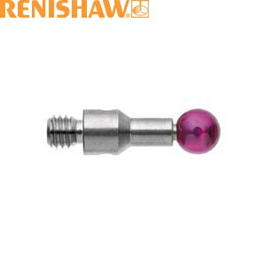 レニショー A-5004-0423 スタイラス ストレート M3 φ4mm ルビー球 ステンレススチール軸 長さ10mm EWL7mm[法人限定]｜ファーストFACTORY