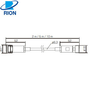 リオン(RION)　EC-04B　騒音計用コード　10　m｜ファーストFACTORY