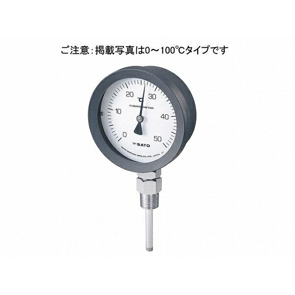 佐藤計量器 バイメタル式温度計BM-S-100P/2085-54 BM-S-100P-150100