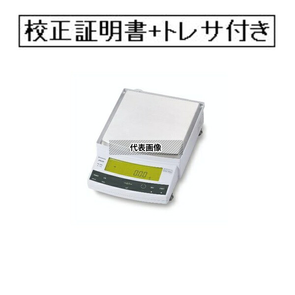 島津製作所 電子上ざら天秤(校正分銅なし 校正証明書+トレサビリティ体系図付(外部校正) UP6202Y-GK