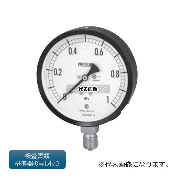 長野計器 普通形圧力計(立形 A枠・φ100 検査(校正)書類・基準器写し付き) AE20-183X2MPA-GK+ 外部校正｜ファーストFACTORY