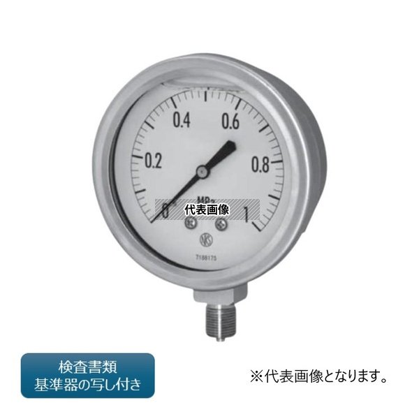 長野計器 グリセリン入圧力計( 検査(校正)書類・基準器写し付き) GV42-243X-0.1/0.3MPA-GK+ 外部校正｜ファーストFACTORY