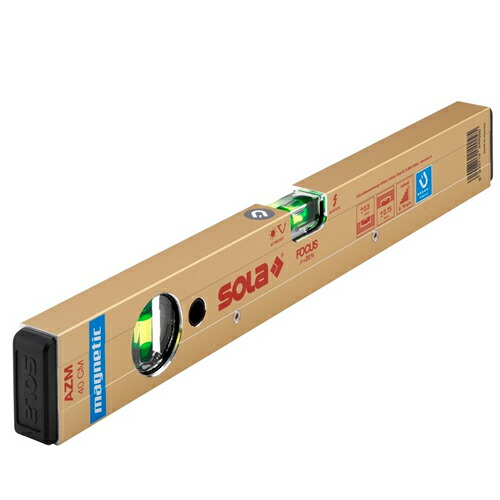 SOLA アルミボックスレベル 強力マグネット付き [AZM 40] 全長：400mm(40cm)