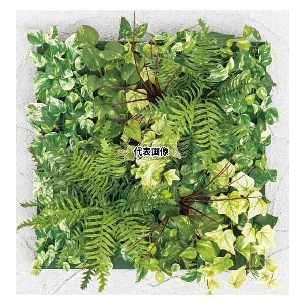 タカショー GD-201JF 33540400 壁面アレンジ J ファーン(フレーム付)45cm&times;45cm 室内用人工植物 フェイクグリーン GD-201JF [法人限定]｜ファーストFACTORY