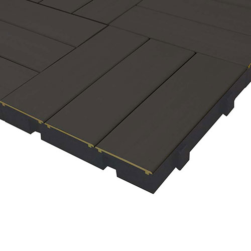 ◆ミヅシマ工業 e-デッキ 本体(化粧板＋ベース) ＃45 ブラック 450mm×450mm×高さ65mm 4041530
