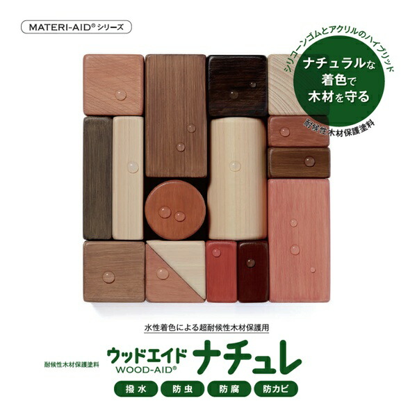 日本マテリエイド ウッドエイド(WOOD-AID) ナチュレ チーク 1缶(16kg)