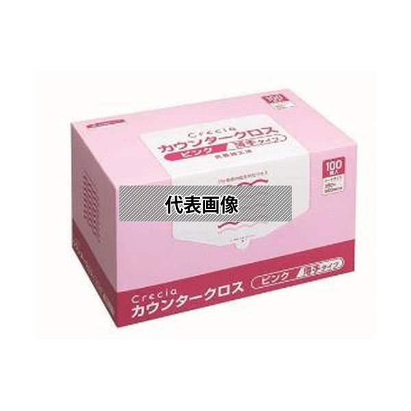 日本製紙クレシア　クレシアカウンタークロス／大箱 ウスデタイプ ピンク 65422(18V82) [法人限定]