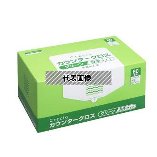 日本製紙クレシア　クレシアカウンタークロス／大箱 アツデタイプ グリーン 65312(EVE56) [法人限定]