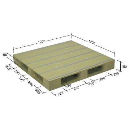 日本プラパレット パレット ZFD-1212E ライトグリーン [法人限定]