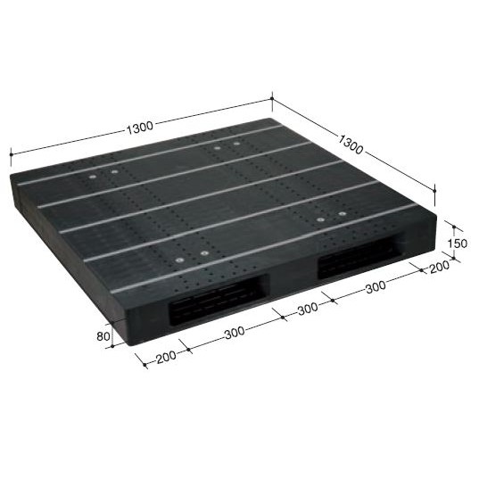 日本プラパレット パレット ZR-1313E-RR ブラック [法人限定]