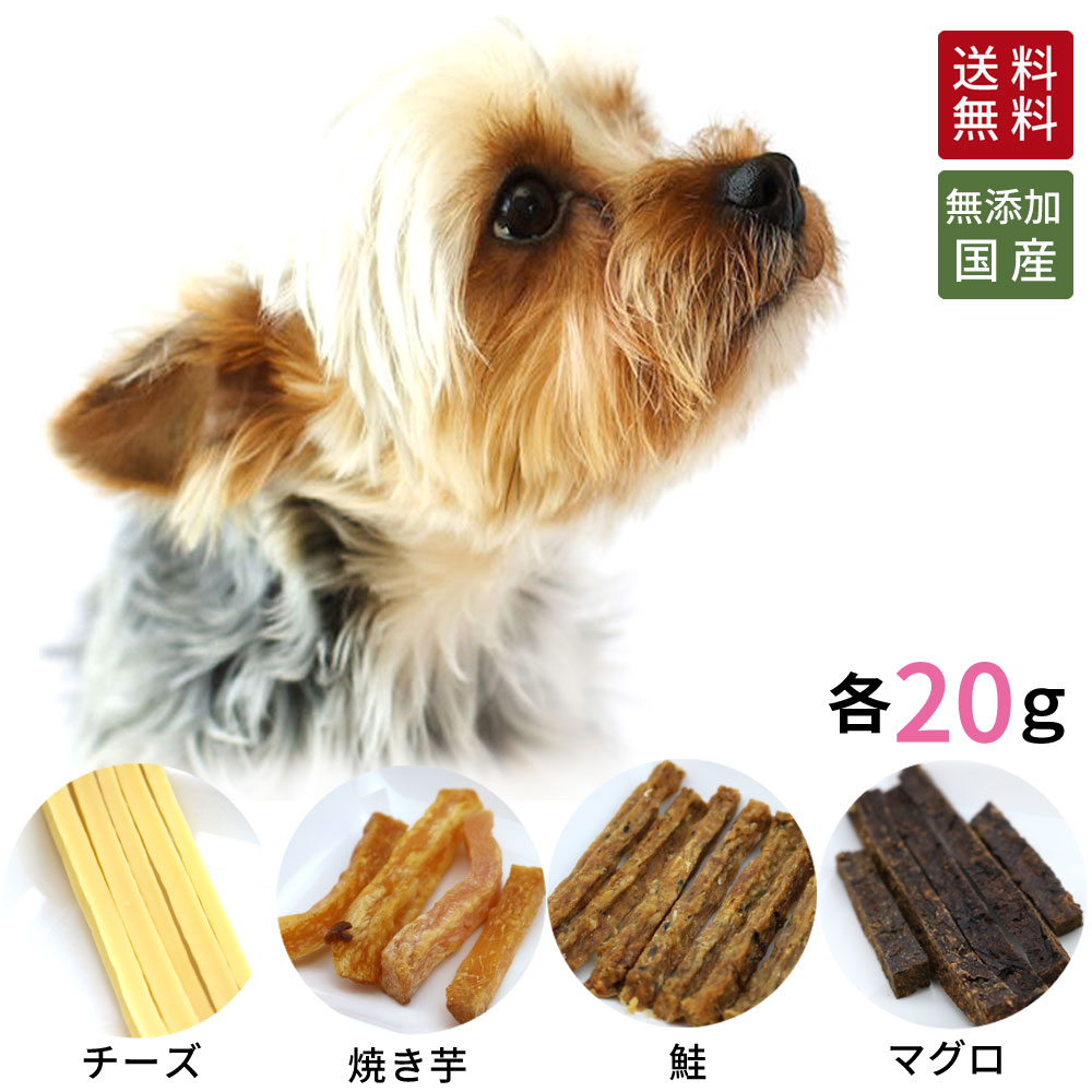 スティック　4種　詰め合わせ　おやつ　犬用　ペット　どっぐふーどる　無添加　無添加おやつ　犬おやつ　国産　ごはん　犬　犬オヤツ　ドッグフード　ドックフード　チーズ　ギフト　個別包装　セット　まぐろ　犬用品　犬のおやつ　各20g　さつまいも　ドッグ　オヤツ　猫　ご飯　送料無料　小分け