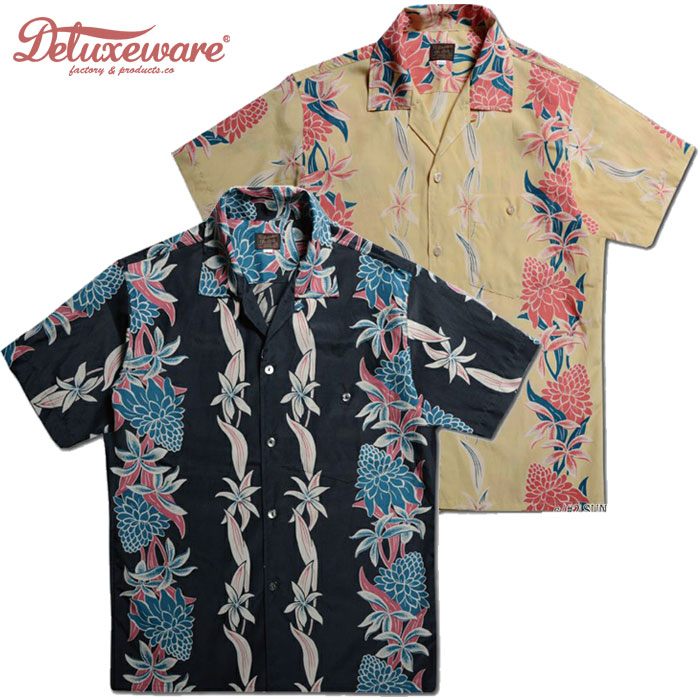 【美品】DELUXEWARE デラックスウエア　アロハシャツ　花柄 美品】DELUXEWARE デラックスウエア アロハシャツ 花柄 - メルカリ