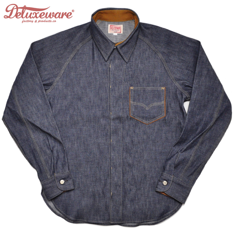 DELUXE WARE 晴れ晴れしい御召しもの ジーンズプルオーバー 7640 40s DENIM SHIRT