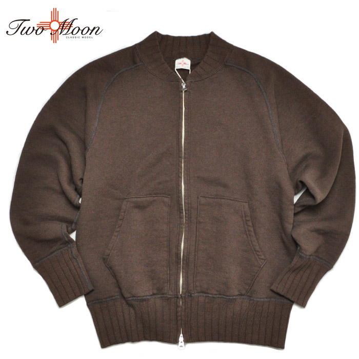 TWO MOON トゥームーン 汗水 10329 Full-zip sweatshirt