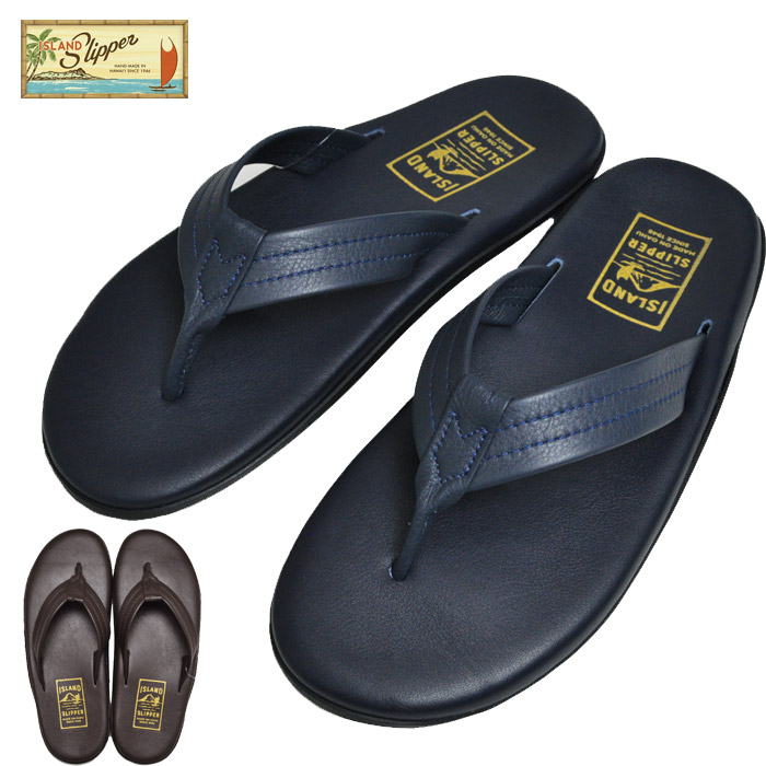 アイランドスリッパ ISLAND SLIPPER サンダル PB202 スムースレザーサンダル ビーチサンダル-メンズ靴