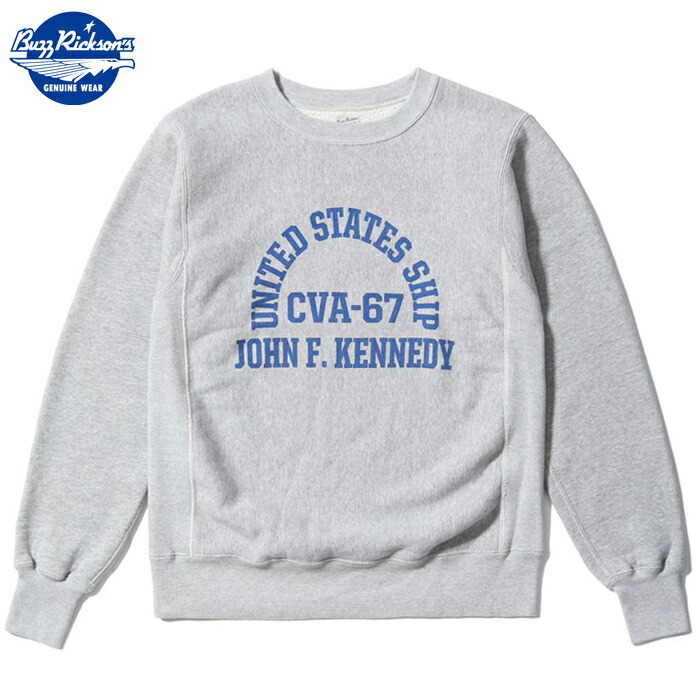 BUZZ RICKSON'S バズリクソンズ スウェット BR69645 HORIZONTAL KNITTING SWEAT SHIRT “CVA-67 J.F. KENNEDY” トレーナー