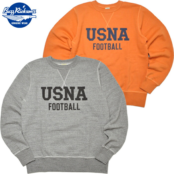 BUZZ RICKSON\u0027S バズリクソンズ 汗水 BR69696 SET-IN CREW NECK SWEAT SHIRT U.S NAVAL ACADEMY 調教師