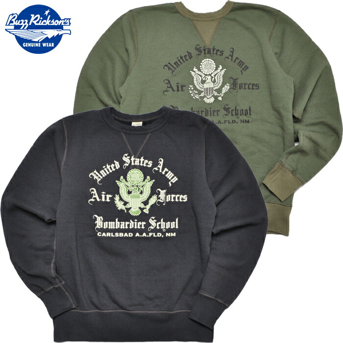 BUZZ RICKSON'S バズリクソンズ スウェット BR69692 SET-IN CREW NECK SWEAT SHIRT U.S.ARMY AIR FORCES BOMB SCHOOL トレーナー